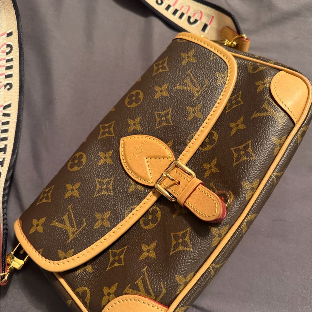 Louis Vuitton Monogram Crossbody Bag in Brown and Tan